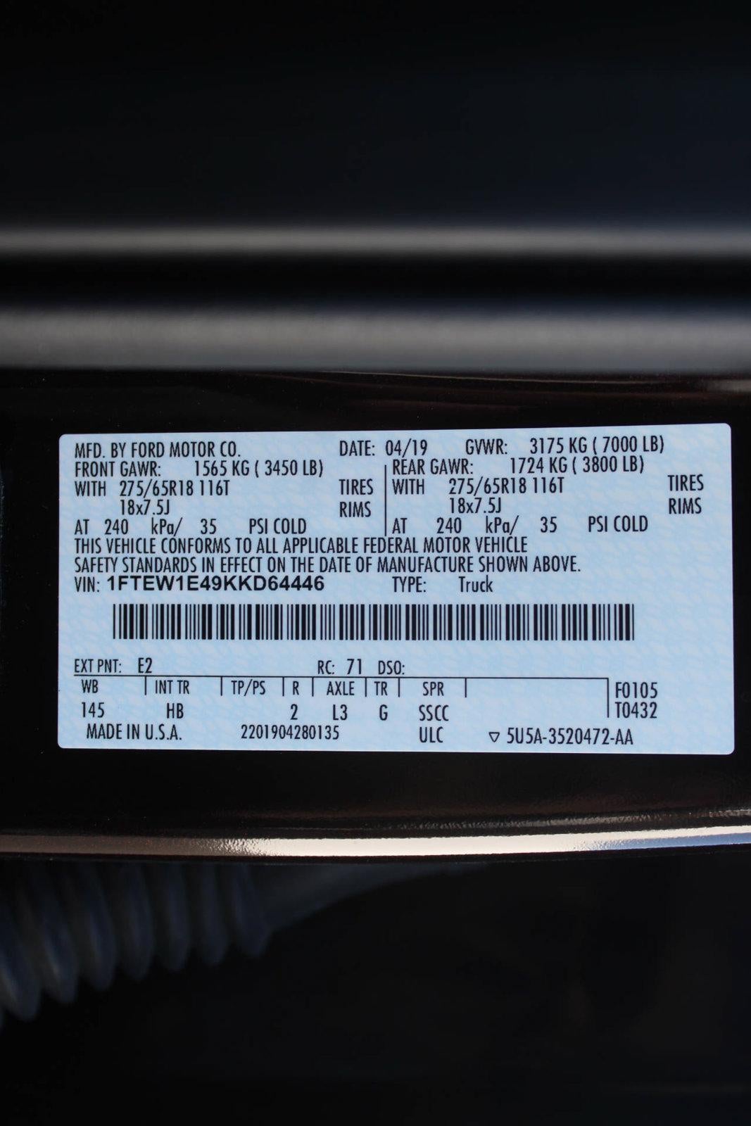 2019 Ford F-150 XL