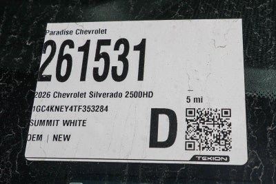 2026 Chevrolet Silverado 2500 HD Crew Cab Standard Box 4-Wheel Drive LT