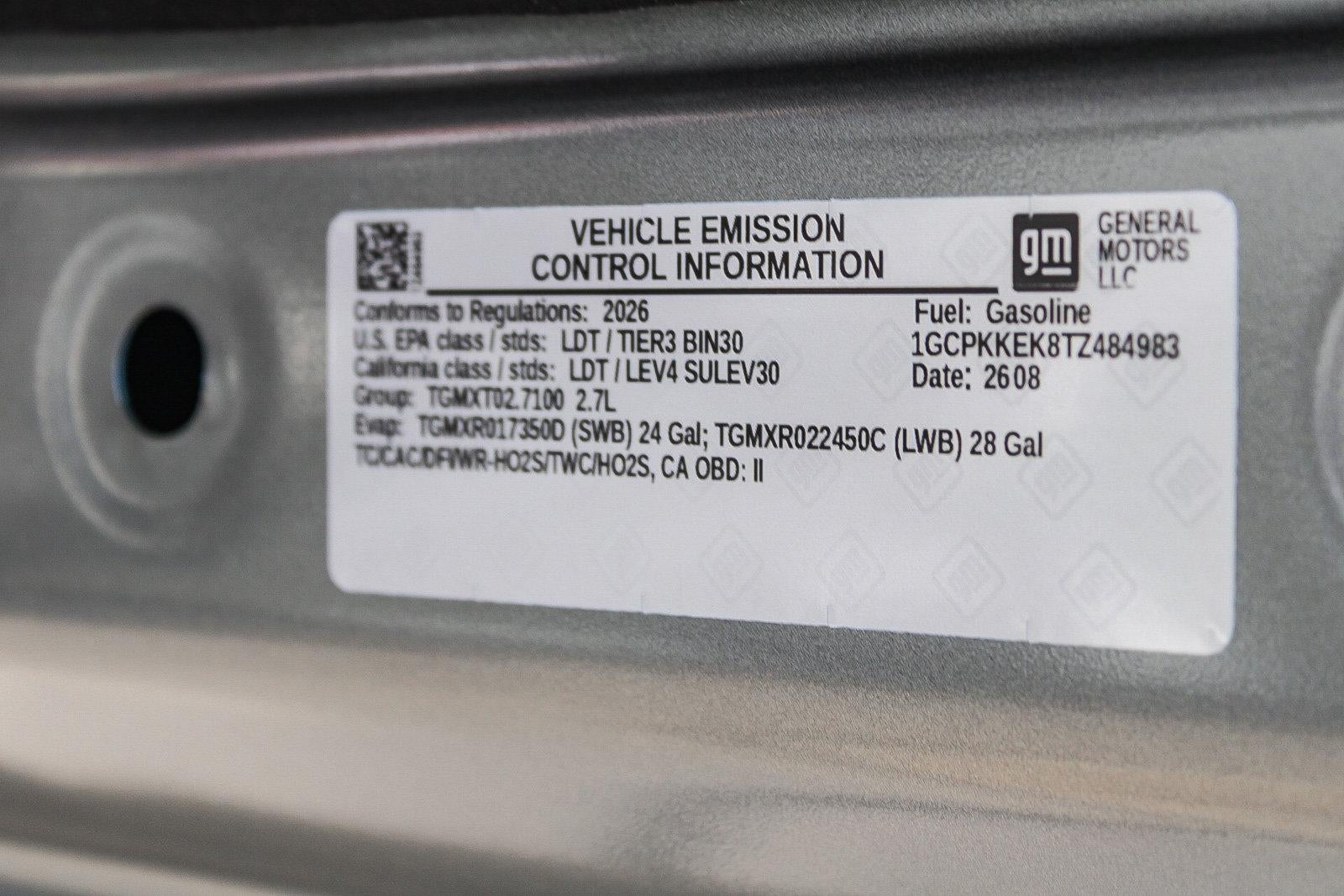 2026 Chevrolet Silverado 1500 Crew Cab Short Box 4-Wheel Drive LT 2FL