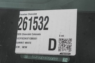 2026 Chevrolet Colorado Crew Cab Short Box 2-Wheel Drive LT