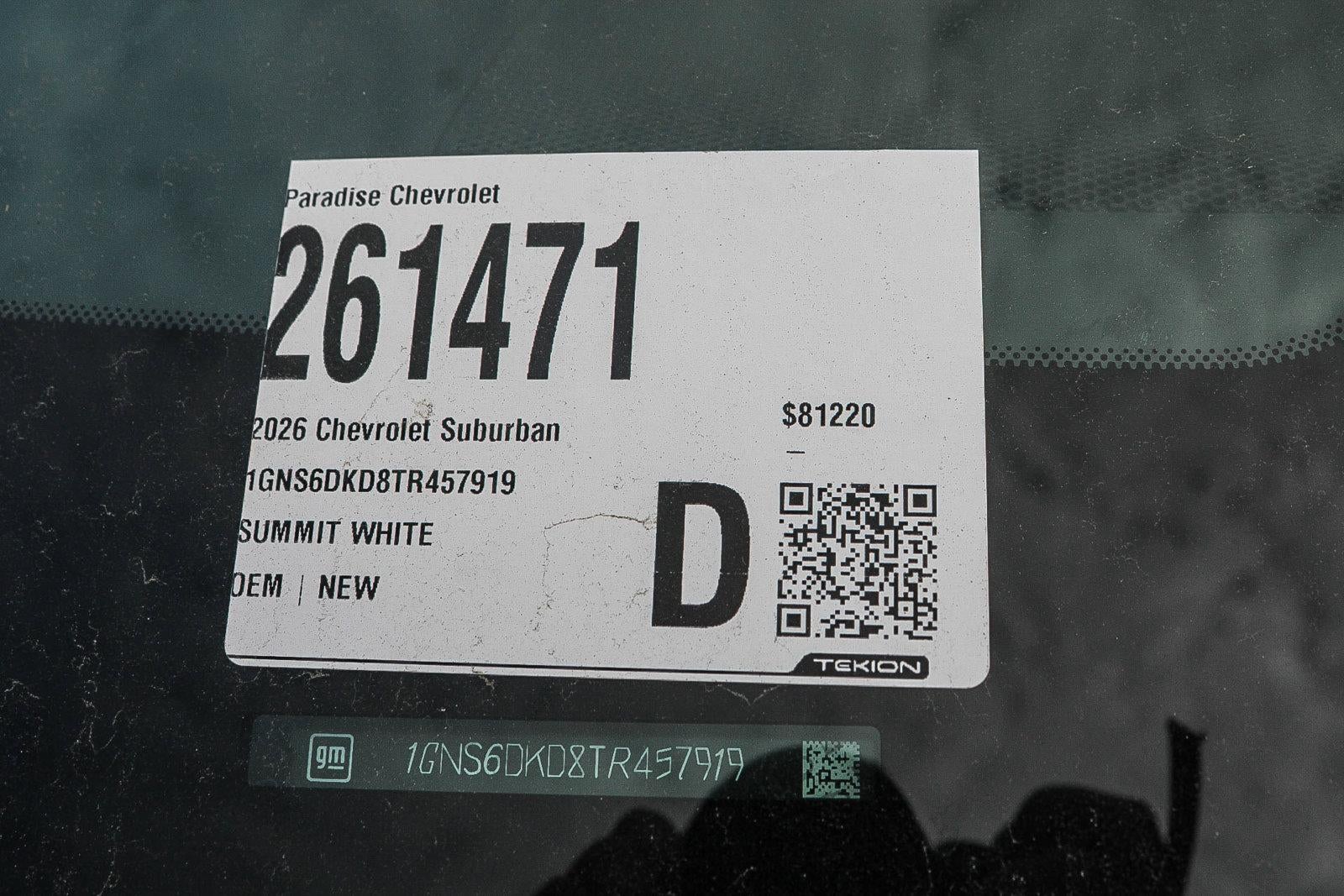 2026 Chevrolet Suburban 4WD Z71