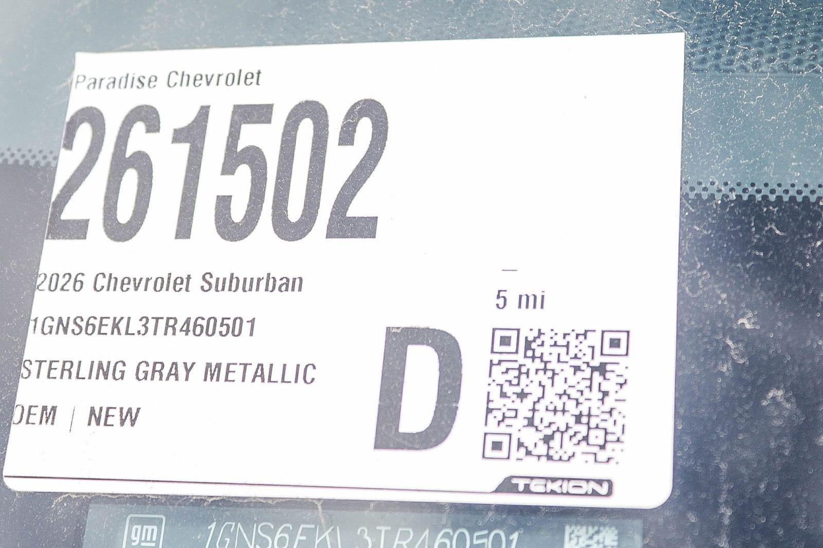 2026 Chevrolet Suburban 4WD RST