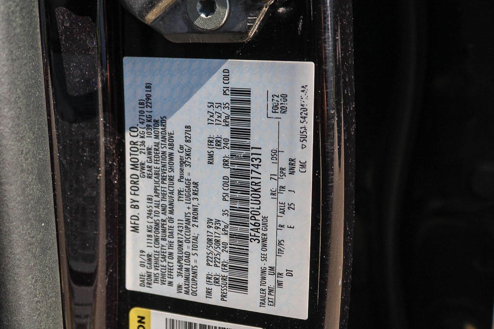 2019 Ford Fusion Hybrid SE