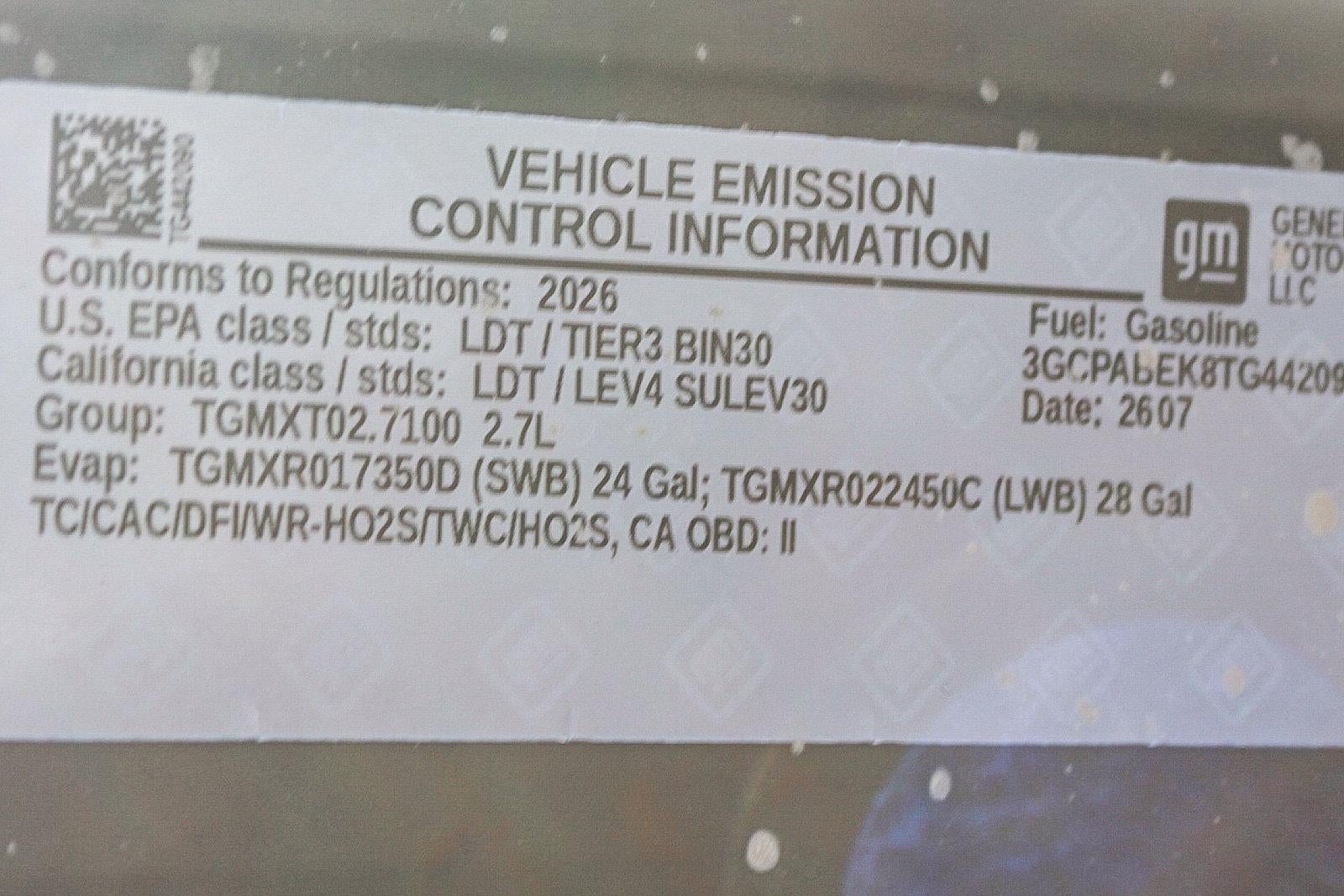 2026 Chevrolet Silverado 1500 Crew Cab Short Box 2-Wheel Drive Custom