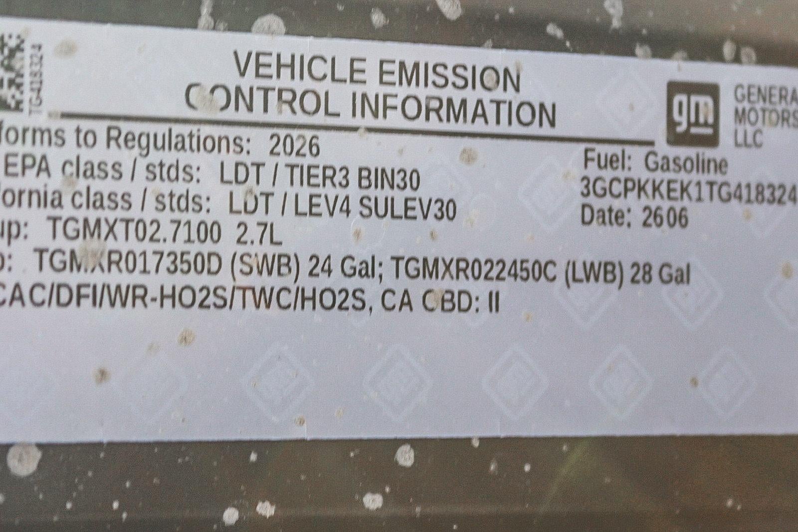 2026 Chevrolet Silverado 1500 Crew Cab Short Box 4-Wheel Drive LT 2FL