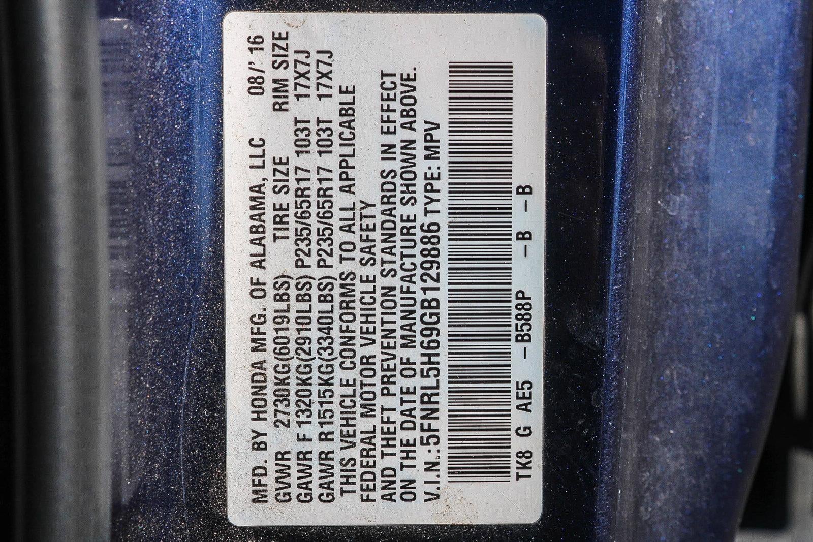 2016 Honda Odyssey EX-L