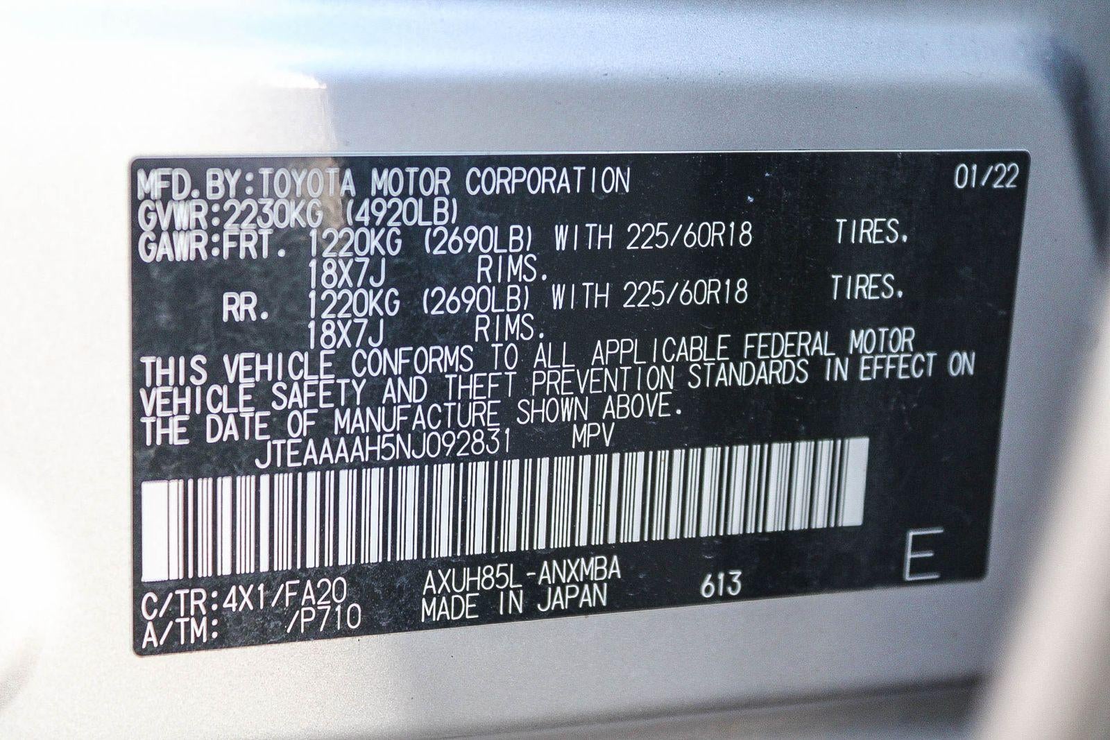 2022 Toyota Venza LE