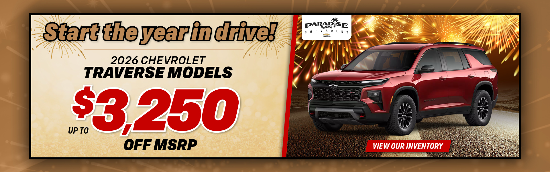 Traverse Models in stock - $3,250 OFF MSRP