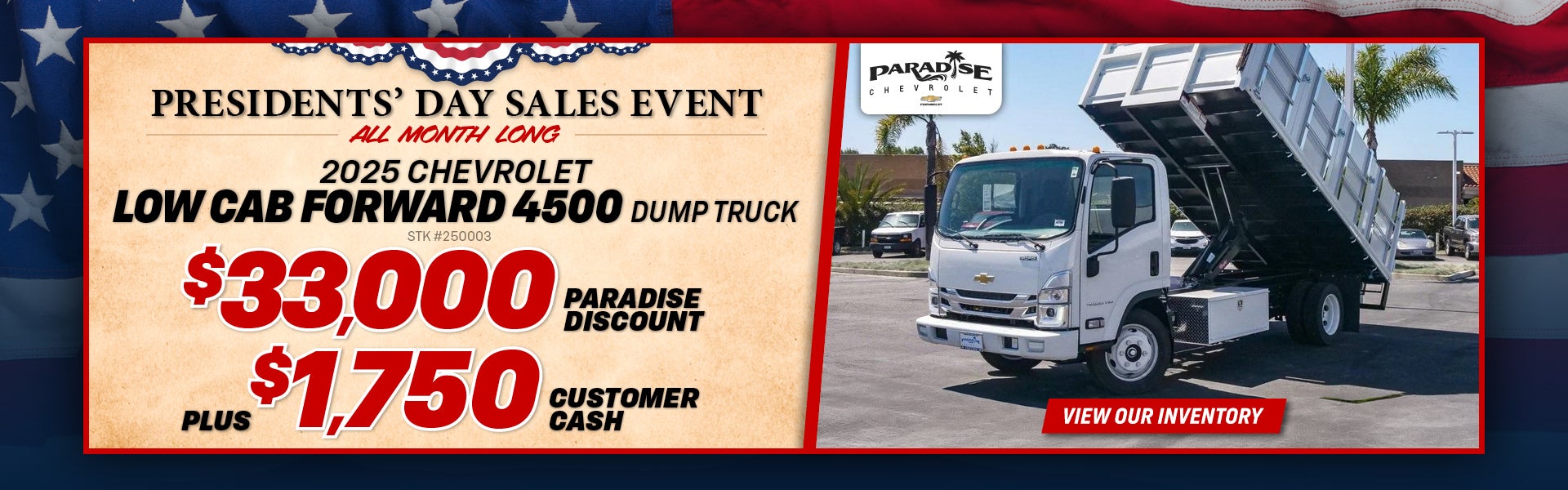 2025 Chevrolet Low Cab Forward 4500 Dump Truck