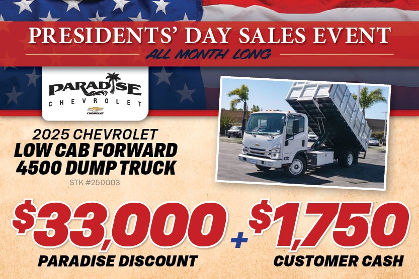 2025 Chevrolet Low Cab Forward 4500 Dump Truck