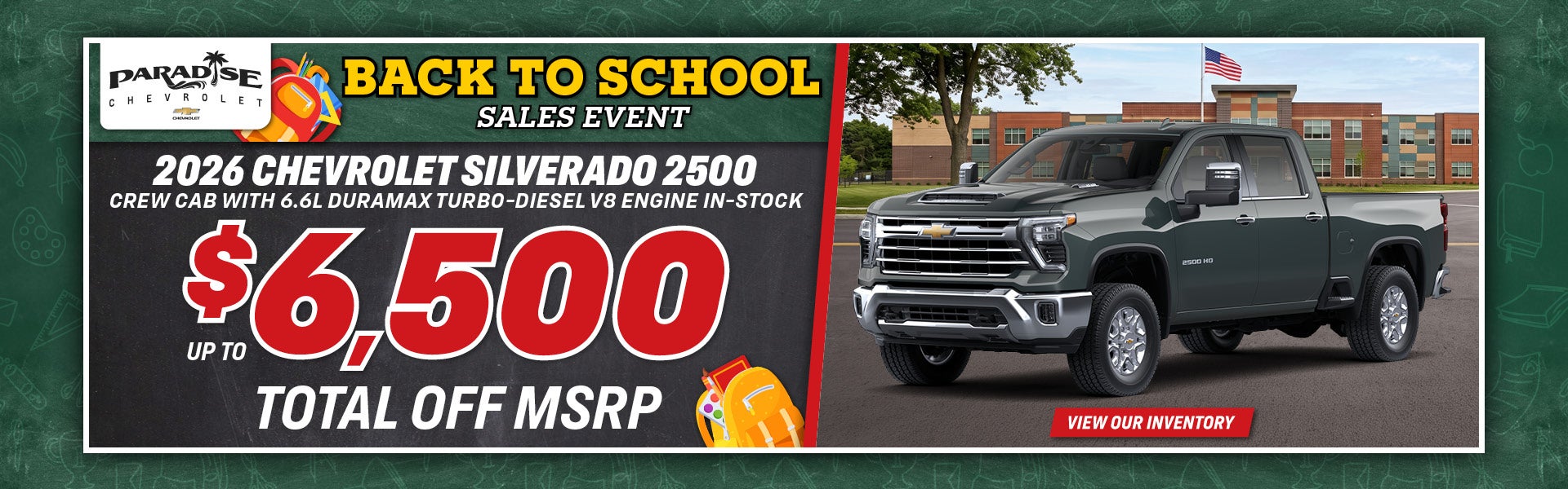2026 Chevrolet Silverado 2500 Crew Cab with 6.6L Duramax Tur
