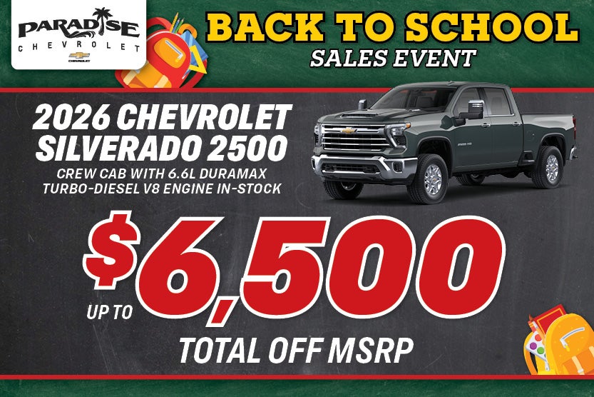 2026 Chevrolet Silverado 2500 Crew Cab with 6.6L Duramax Tur