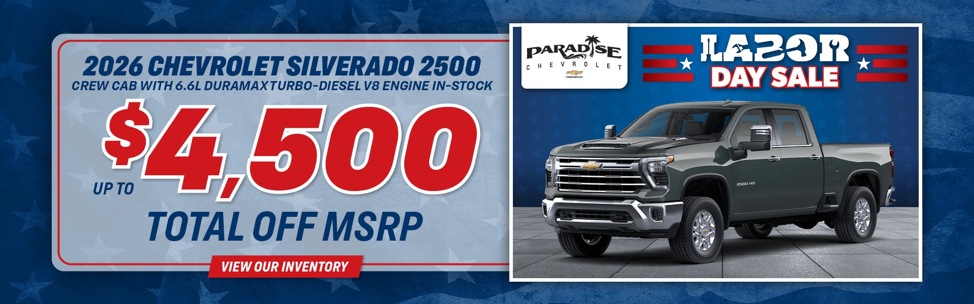 2026 Chevrolet Silverado 2500 Crew Cab with 6.6L Duramax Tur