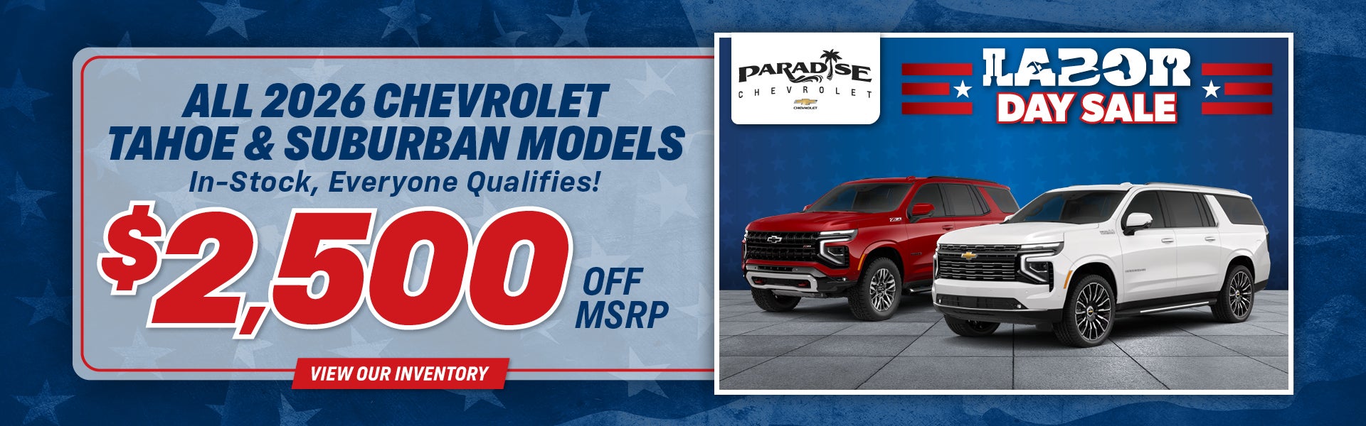 All 2026 Chevrolet Tahoe & Suburban models