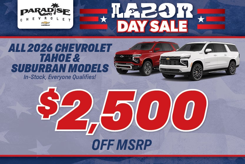 All 2026 Chevrolet Tahoe & Suburban models